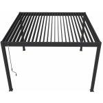 Outdoor Creations Hliníková pergola s lamelami HORIZON PRIME 400x400cm 4 stojky Antracit – Hledejceny.cz