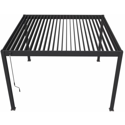 Outdoor Creations Hliníková pergola s lamelami HORIZON PRIME 400x400cm 4 stojky Antracit – Hledejceny.cz