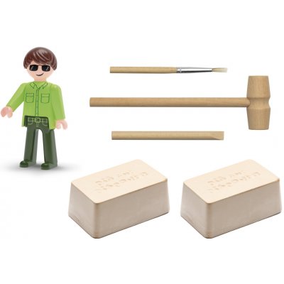 EFKO Igráček Paleontolog figurka s vykopávkami dinosaurů Triceratopse a Brachiosaura – Sleviste.cz