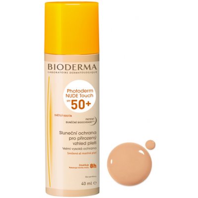 Bioderma Photoderm Nude Touch světlý SPF50+ 4 ml + make-up aplikátor/houbička dárková sada – Hledejceny.cz