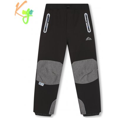 Kugo HK2520 Chlapecké softshellové kalhoty zateplené tmavě šedá / šedá kolena – Zboží Mobilmania