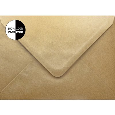 OBÁLKA METALICKÁ ZLATÁ RYZÍ 125x175 mm 100 gm2 šípová klopa – Sleviste.cz