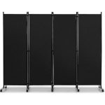 Costway Zástěna pro rozdělení místností JV10724BK na kolečkách černá – Sleviste.cz