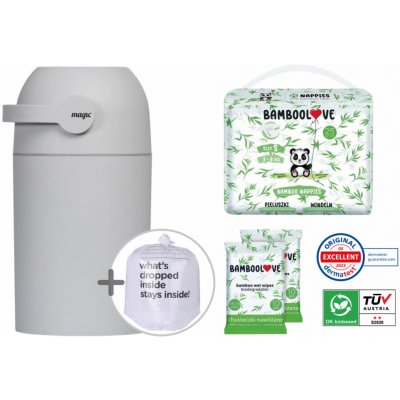 Magic Koš na pleny Light Grey – Zboží Dáma