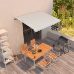 VidaXL Automatická zatahovací markýza 350 x 250 cm krémová – Zboží Mobilmania