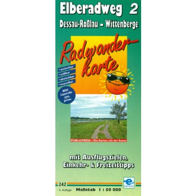 cyklomapa Elberadweg 2 Dessau-Rosslau-Wittenberge 1:50 t.laminovaná