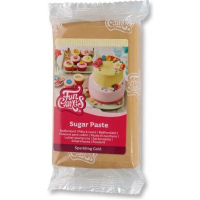 FunCakes Potahovací hmota třpytivá zlatá 250 g – Hledejceny.cz