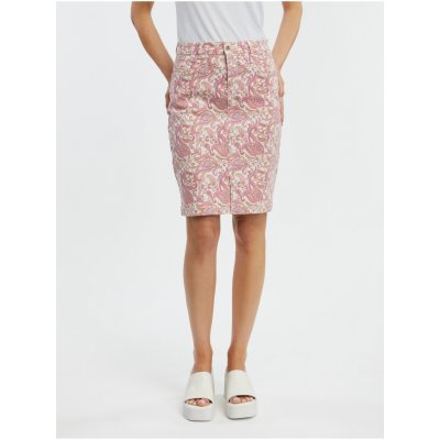Orsay dámská vzorovaná džínová sukně růžová – Zboží Mobilmania
