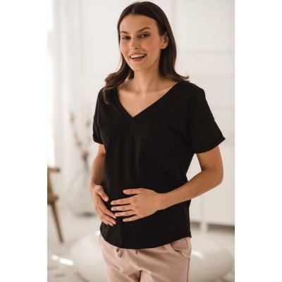 Kojící tričko M-Shirt V-neck Black – Hledejceny.cz