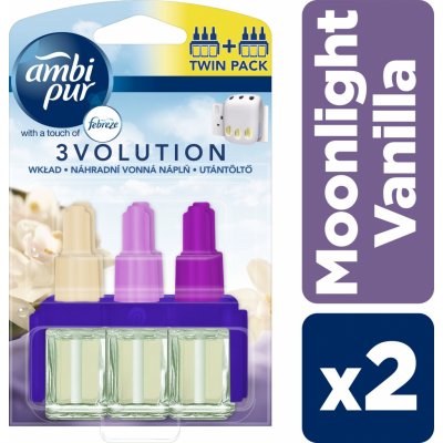 AMBI PUR Osvěžovač vzduchu 3Volution Moonlight Vanilla vonná náplň do odpařovače 2 × 20 ml – Zbozi.Blesk.cz
