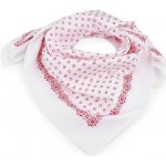 bavlněný šátek drobné květy 2 bílá červená – Zboží Mobilmania