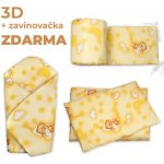 Baby Nellys 3D Mantinel s povlečením + zavinovačka Medvídek krémový 135 x 100 cm – Zboží Dáma