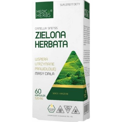 Medica Herbs Zelený čaj 520 mg 60 kapslí – Hledejceny.cz