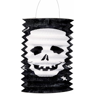 Černobílý lampión kostlivec válec – Zboží Dáma