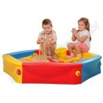 BJ PLASTIK Plastové skládací pískoviště modré 120 x 120 cm – Zboží Dáma