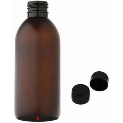 Tera Plastová lahvička hnědá s černým uzávěrem 250 ml – Sleviste.cz