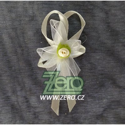 Vonička (vývazek) svatební s růžičkou - krémová – Zboží Dáma