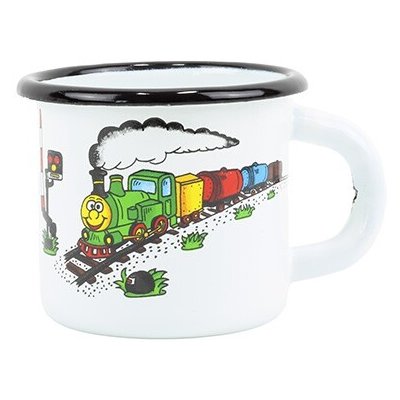 BELIS Smaltovaný hrnek VLÁČEK bílý 7 cm 250 ml 11007-039DHG04 – Hledejceny.cz