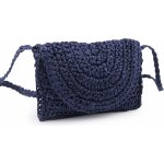 Prima-obchod Háčkovaná kabelka z rafie lýka crossbody 16x21 cm 3 tmavá modrá – Hledejceny.cz