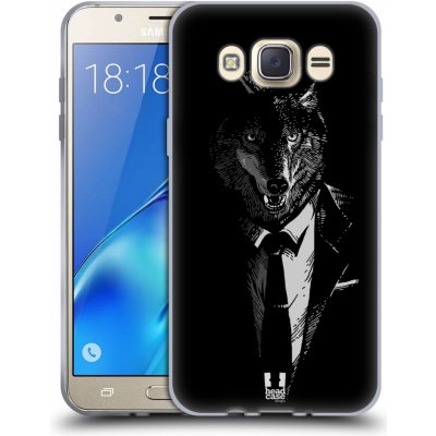 Pouzdro HEAD CASE Samsung Galaxy J7 2016 (J710, J710F) vzor Zvíře v obleku vlk
