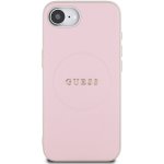 Guess PU Grained Classic Logo MagSafe Zadní Kryt pro iPhone 16e Pink – Sleviste.cz