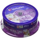 Verbatim DVD+R DL 8,5GB 8x, printable, spindle, 25ks (43667)