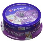 Verbatim DVD+R DL 8,5GB 8x, printable, spindle, 25ks (43667) – Hledejceny.cz