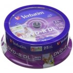 Verbatim DVD+R 8,5GB 8x, Double Layer, AZO, printable, cakebox, 25ks (43667) – Zboží Živě