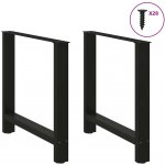 Omaxi 312471 Nohy k jídelnímu stolu černé 2 ks 70 x 72-73 cm ocelové – Zboží Dáma