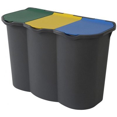 Belli E Forti sestava na tříděný odpad UNICA, černá, plast, 80 L BF00960 – Hledejceny.cz