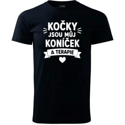 Tričko Kočky jsou můj koníček tmavě modré – Hledejceny.cz