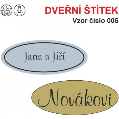 Gravírování - Dveřní štítek - 005 (Jmenovka na dveře s vaším textem) – Hledejceny.cz