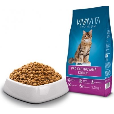 Vivavita granule pro kastrované kočky 1,5 kg