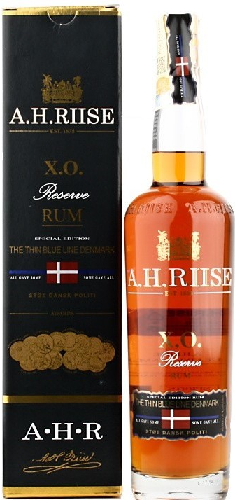 A.H. Riise X.O. Reserve The Thin Blue Line Denmark 21y 0,7l 40% (krabička)