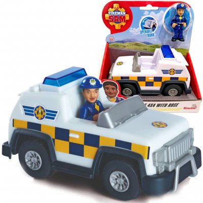 SIMBA Požárník Sam Policejní džíp 4x4 Mini figurka