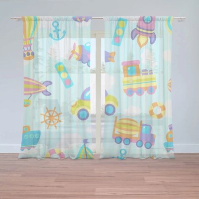 Záclony Autíčka: 2 ks - 150x250 cm - Sablio – Hledejceny.cz