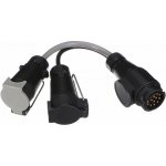SIXTOL Trailer Cable 6, kabelová redukce zástrčky tažného zařízení, ze 13pin na 7pin N+S, 35cm
