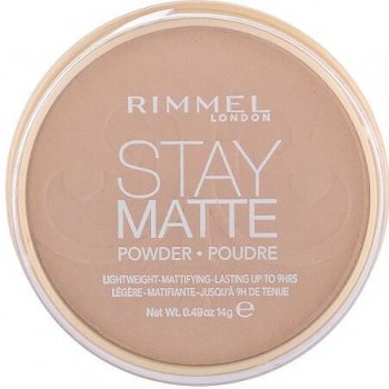 Rimmel London Stay Matte dlouhotrvající kompaktní pudr 010 Warm Honey 14 g