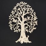 Amadea dřevěný strom se zvířaty přírodní závěsná dekorace výška 28 cm – Sleviste.cz