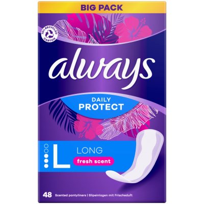 Always Daily Protect Long Fresh Scent slipové vložky s parfemací 48 ks – Zboží Mobilmania