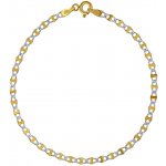 Silvego zlatý náramek Marine 3 mm s rytím v kombinaci žlutého a bílého zlata FNN1992BGYW – Hledejceny.cz