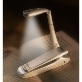 Připínací lampička na knihu Bookchair Clip On LED Stříbrná