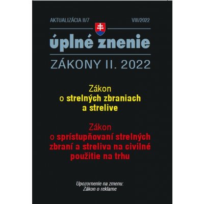 Aktualizácia II/7 / 2022 - Strelné zbrane a strelivo - Poradca s.r.o. – Sleviste.cz