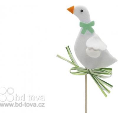 BD-TOVA Husa se zelenou mašlí - zápich 1 ks – Zboží Dáma