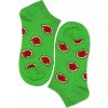 Crazy Socks kotníčkové bavlněné ponožky ECC2001 zelená