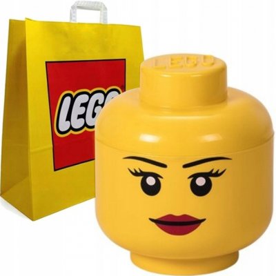 LEGO® 40321725 Room Copenhagen Storage Head 23,8 x 23,8 x 27,2 cm Girl Úložná hlava dívka – Zboží Dáma