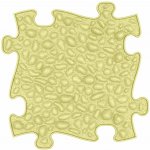 MUFFIK Akupresurní podložka tvrdá, pastelová žlutá, Oblázky – Sleviste.cz