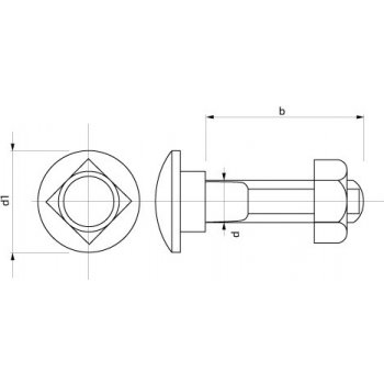 Šroub vratový 8 x 20 mm Zn