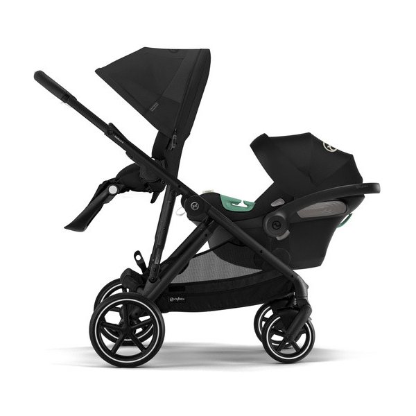 Kočárek Cybex Gazelle S Rám Černý + Cybex Aton S2 i-Size Autosedačka 0-13kg Moon Black + Adaptéry 2023