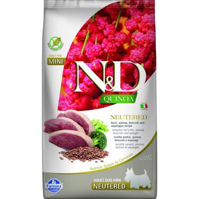 N&D Quinoa Dog Adult Mini Neutered Duck & Broccoli 2,5 kg – Zboží Mobilmania